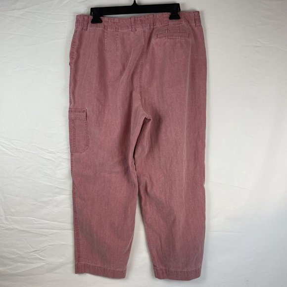 Talbots Jogger Women's Size 34 Pink Utility Cargo Pocket Career Work Casual - Picture 3 of 10